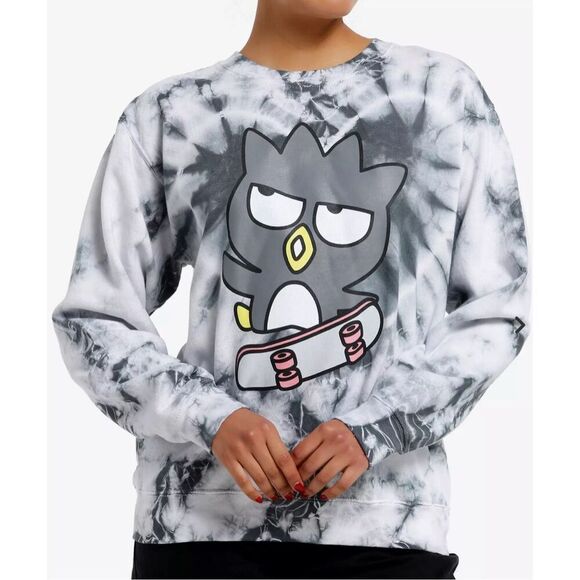 Badtz-Maru Skateboard Tie-Dye Sweatshirt Gray Size Large - Picture 1 of 6